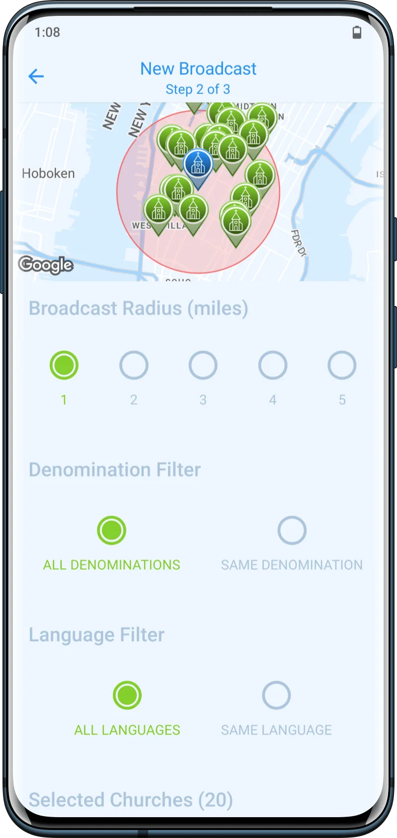 Broadcast Nearby Churches Picture